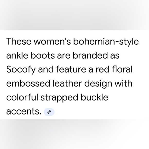 Faux Leather Floral Red Bohemian Hippie Side Zip 4 Strap Gardencore Boots Size9 - Picture 11 of 12